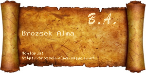 Brozsek Alma névjegykártya